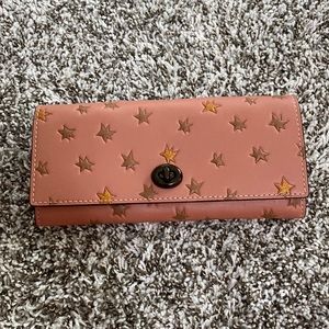 Coach turn lock wallet with genuine glovetanned leather and sparkles